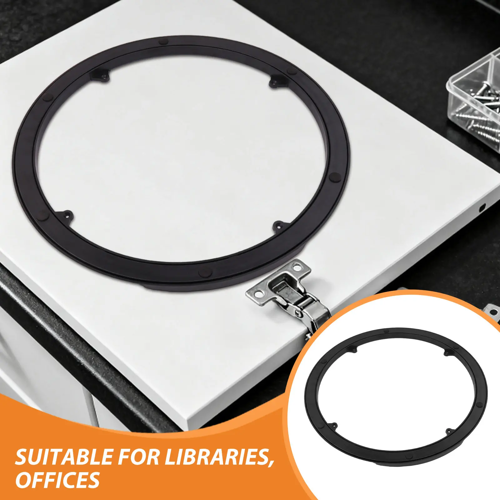 Tray Silent Plastic Turntable Lazy Susan Kit Parts Cake Decorating Photography Rotating Serving Base Black Puzzle Board Dining