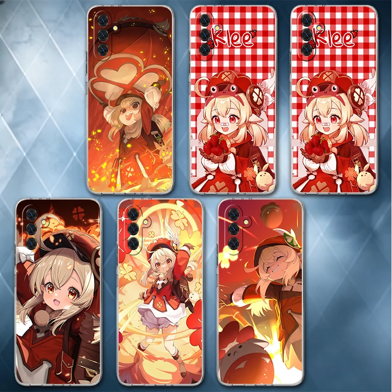 Genshin Impact Klee Soft Phone Case For Samsung A57 A17 A56 A16 A55 A15 A54 A14 A53 A13 A52 A12 A37 A36 A35 A34 A33 A26 A25 A24