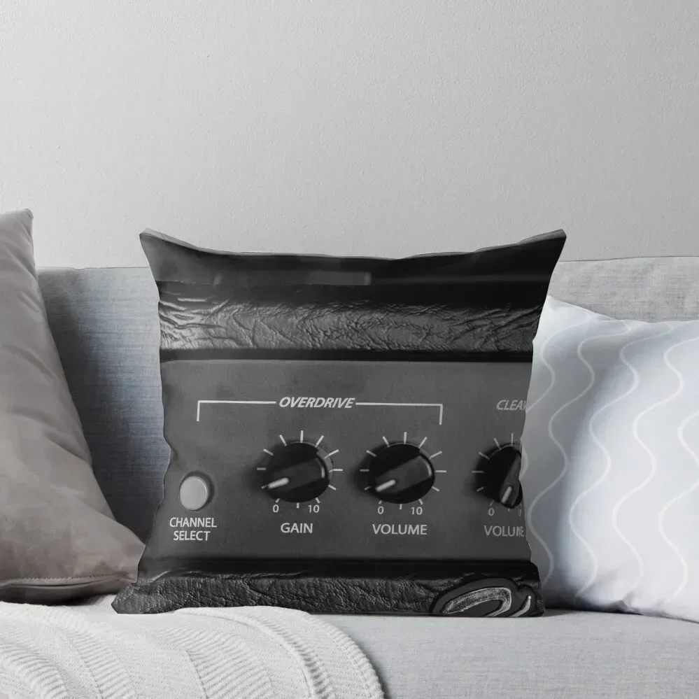 Reminder : Be a rock start ! Black matte overdrive guitar music amplifier for a rock star ! Throw Pillow