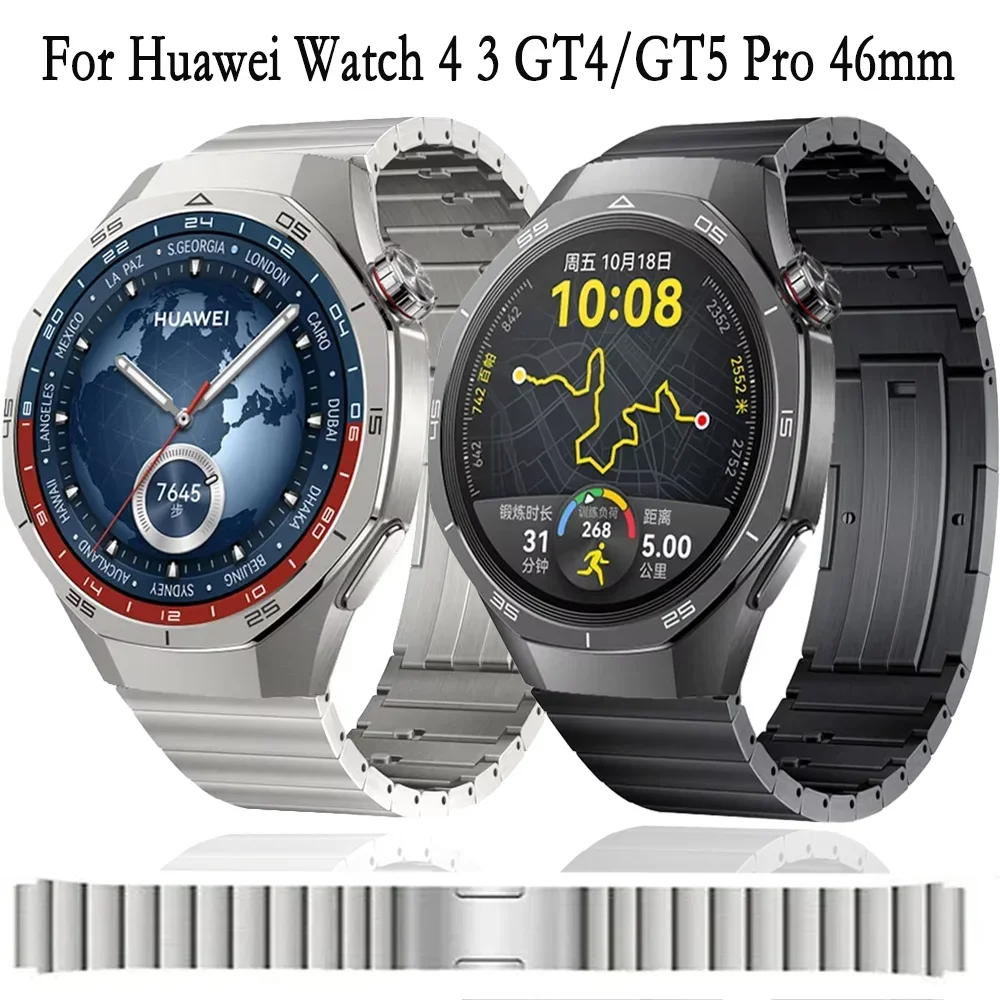 

22mm Titanium Strap for Huawei Watch GT4/GT5 Pro 46mm Quick Release Comfortable Bracelet for Huawei Watch 4 3 Pro/GT3 2 Correa