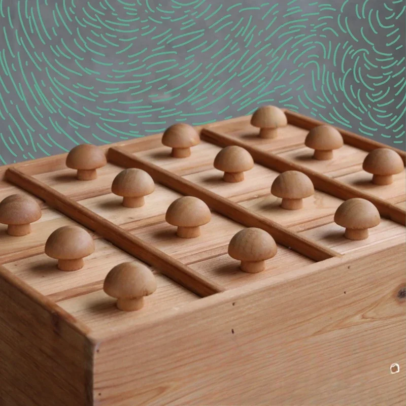 Creative Mushroom Drawer Desktop Pencil Tape Storage Pencil Case Kindergarten Vintage Wooden Storage Cabinet