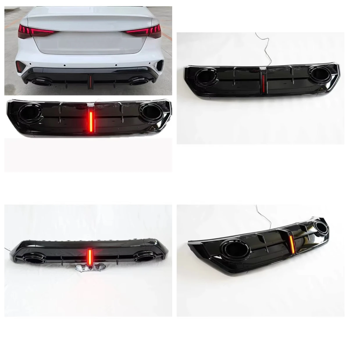 

Stlf Sline Hot Sale New Product Rear Diffuser S Style Upgrade Rs With Light 2 Exhaust For A3 RS3 Sedan 2025