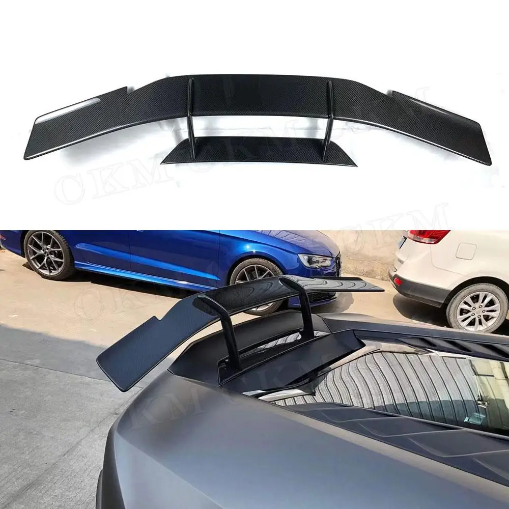 

CKMUUER Dry Carbon Fiber Rear Trunk Lip Spoiler for Lamborghini Huracan LP580 LT610 EVO Rear Spoiler Rear Boot Spoiler