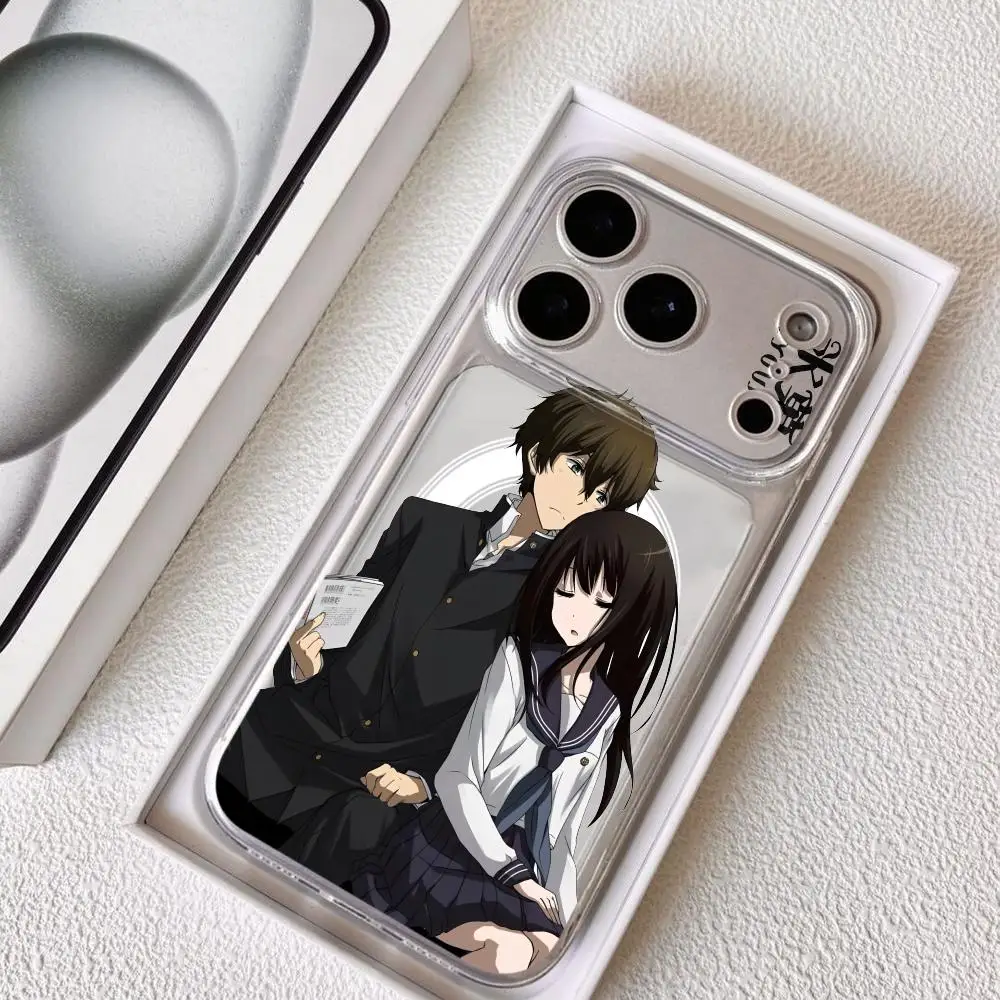 Anime Hyouka Phone Case Magnetic Crystal Clear Case for iPhone 17-12 Pro Max Plus Slim Transparent Cover  Charging