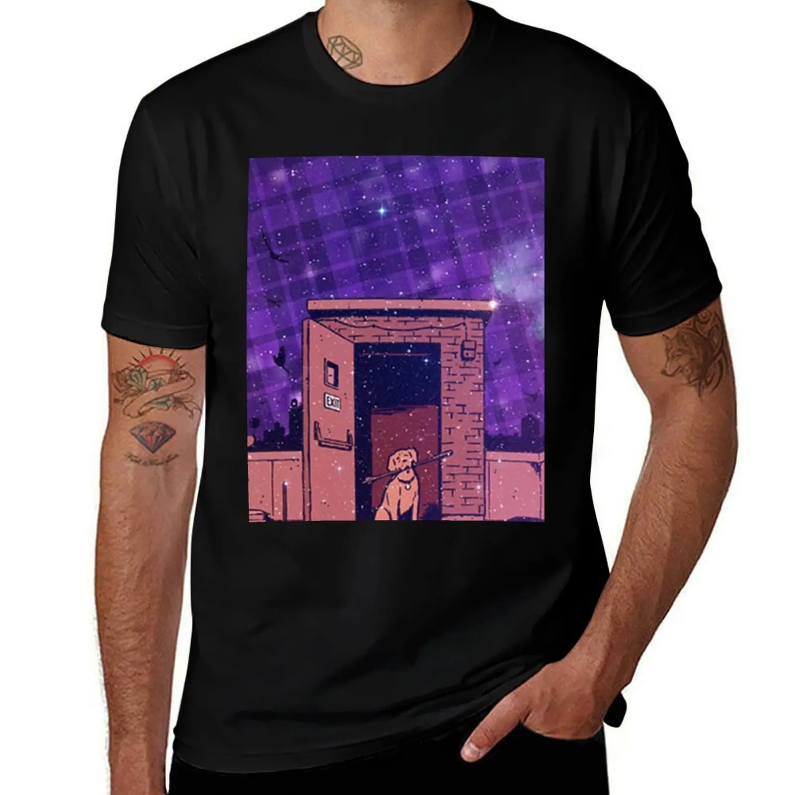 

Hawkeye; lucky the pizza dog T-Shirt Outdoor Sports Lightweight Tee