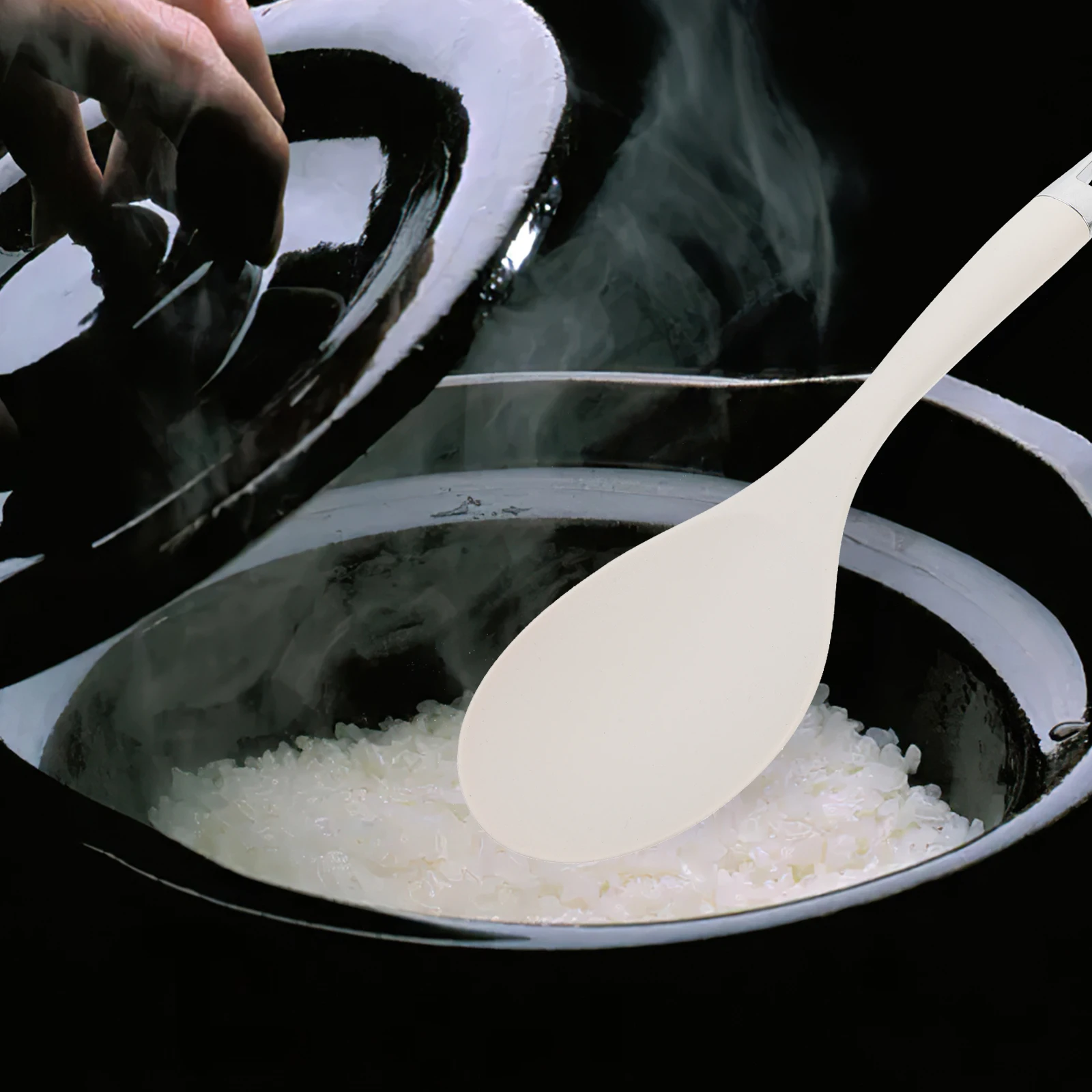 

Reusable Nonstick Spoon Silica Gel Kitchen Supplies Kitchen Paddle Easy Clean Wear Resistant Home Restaurant Gifts