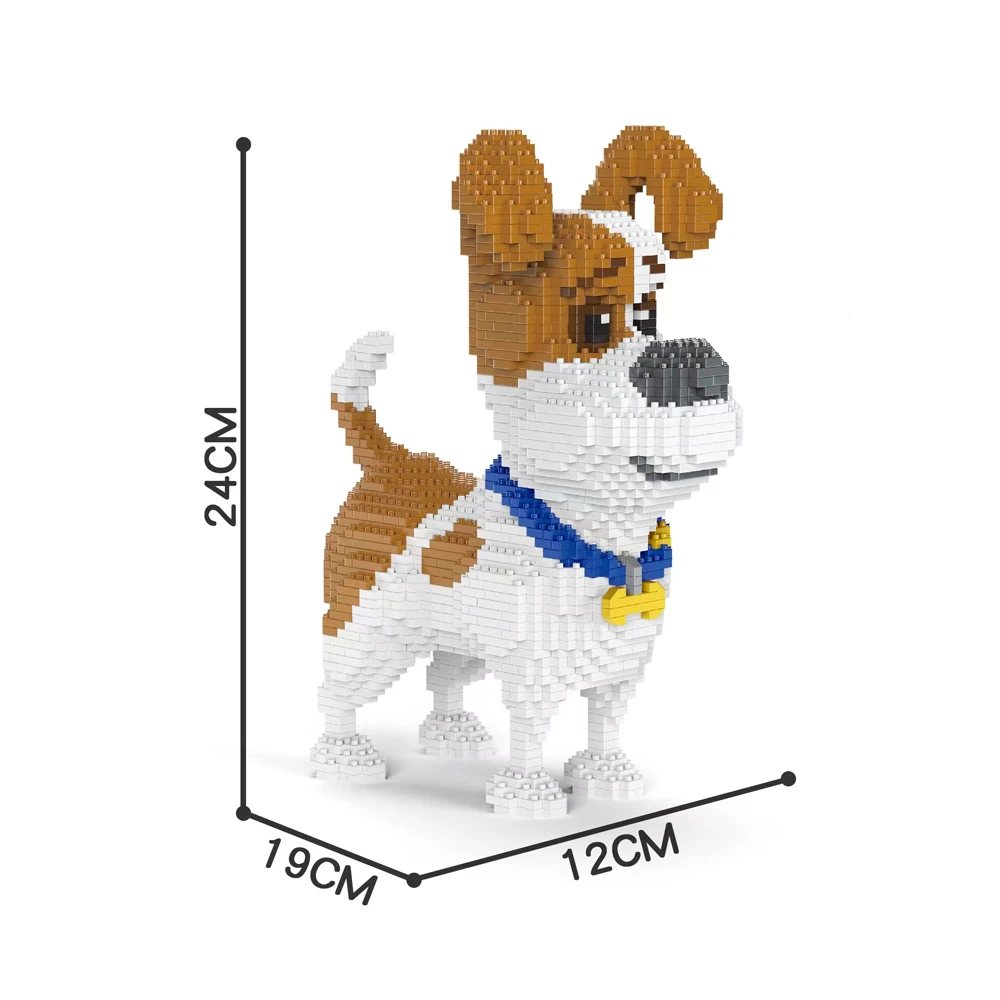 Knieuwe Gebouwde Schnauzer Hond Model Micro Mini Bouwstenen Speelgoed Perfect Speelgoed voor Liefhebbers Mooie Display Stuk Teckel Huisdier