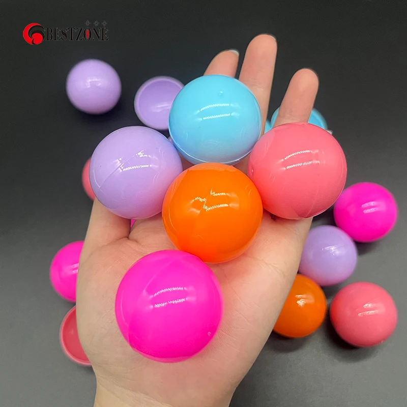 50 pz Diameter38MM 1.49 pollici di plastica colorata palla a sorpresa capsula giocattolo guscio d'uovo vuoto può aprire la scatola per distributore automatico regalo per bambini