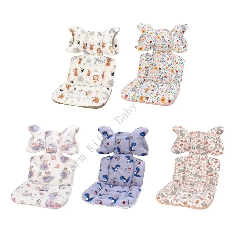 

XXFE Universal Baby Strollers Cushion Pad with Removable Pillow Double Sided Feature for Carriage and High Chair