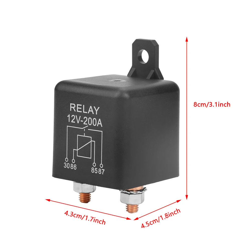 100A/200A Normal Open Heavy Duty Car Starter Relay for Control Battery WM686 ON/OFF RL/180 DC 12V Car Battery Control Relay