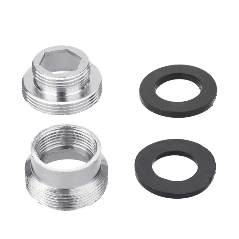 2Pcs Tap Adapter Male Thread Faucet Adaptors Tap Aerator Connector Tap Bushing Reducers Pipe Fitting 22mm to 16mm