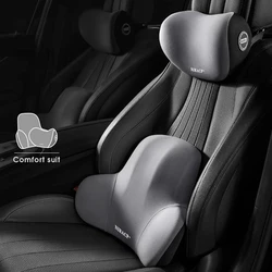 Memory Foam Car Neck Pillow Protective Lumbar Back Support Breathable Car Headrest Cushion Relieve Stress Car Seat Pillow