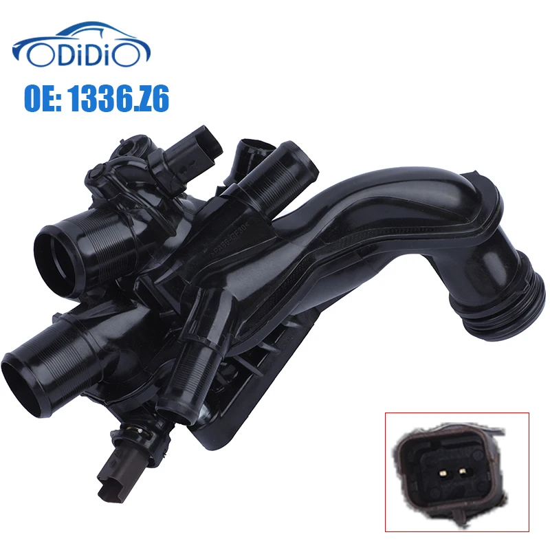 ODIDIO 1336.Z6 1336Z6 Cooling Thermostat Housing Assembly 11538699290 For Mini Cooper Citroen C4 Picasso DS3 Peugeot R56 R55