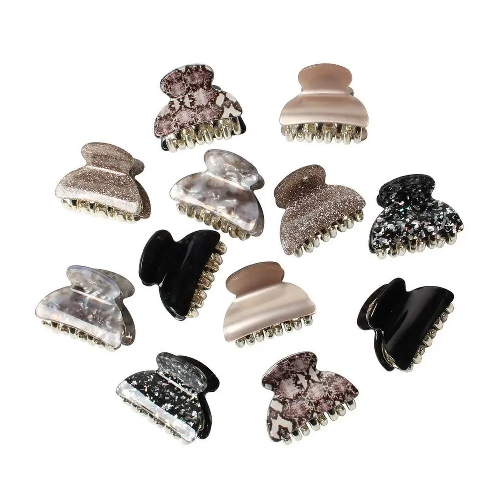 Acrylic Hair Claw Clips Set of 12 for Girls