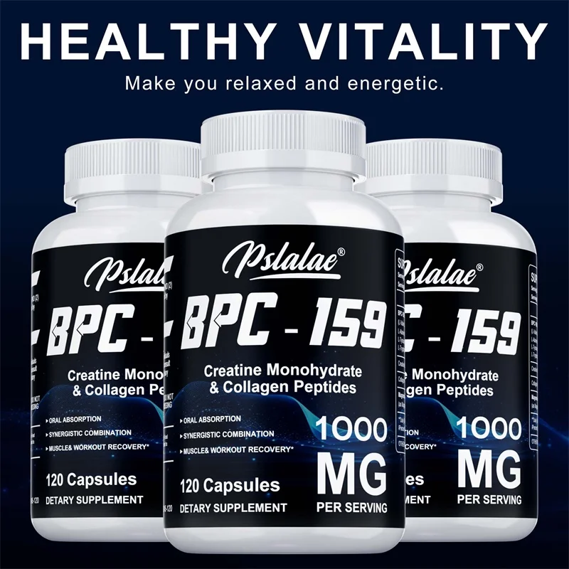 

BPC-159, with Creatine Monohydrate & Collagen Peptides - Supports Muscle and Athletic Recovery and Promotes Overall Well-being