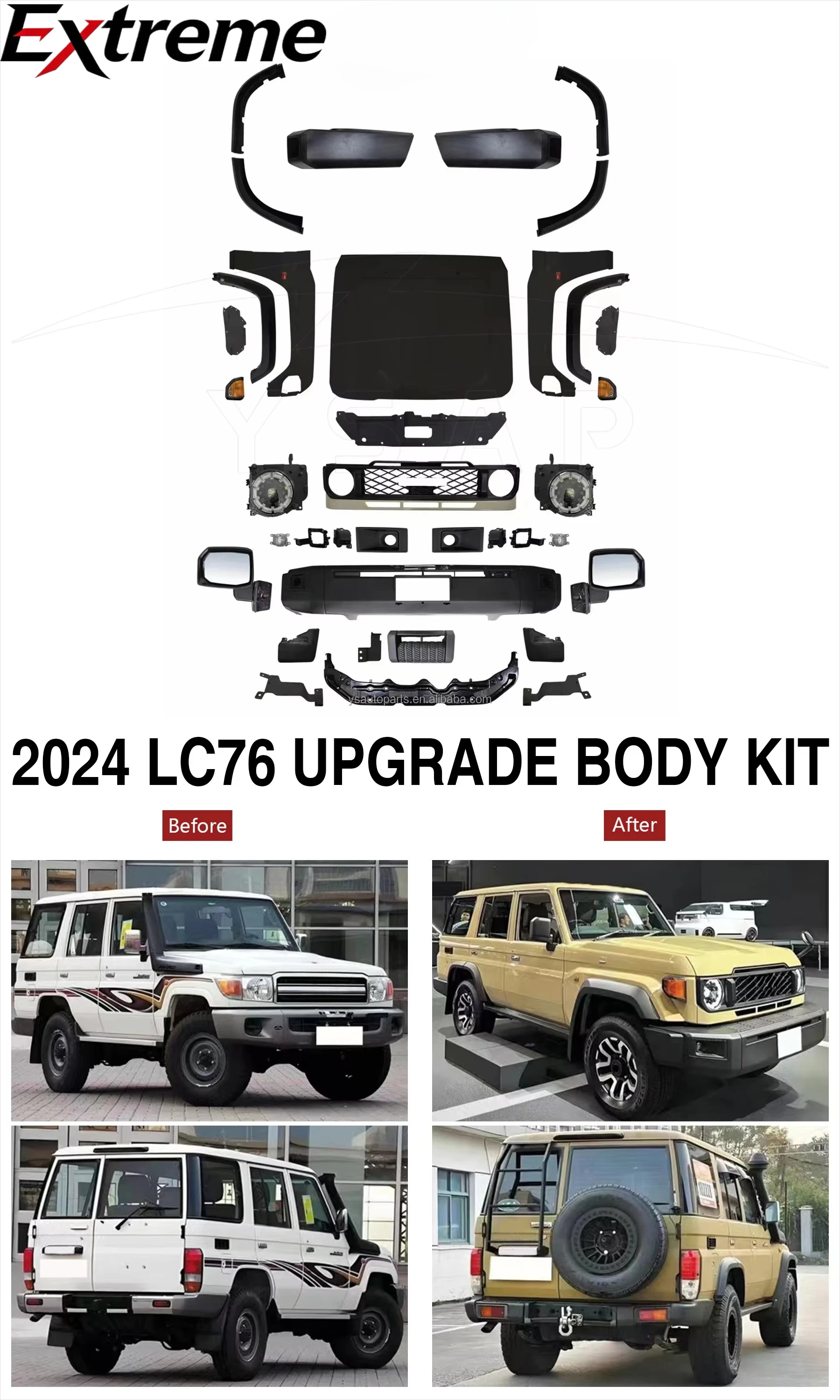 New Arrival Car Kit for 2024 LC76 Upgrade Body Kit