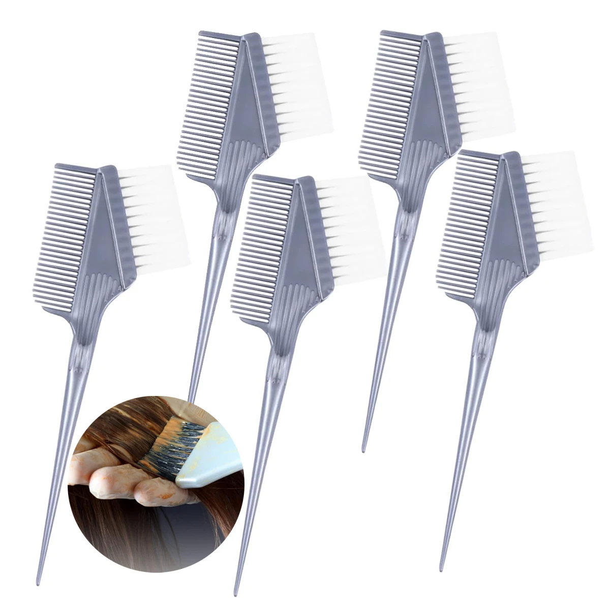 

20Pcs Hair Dyeing Accessories Hair Coloring Dye Comb Stirring Brush Plastic Color Mixing DIY Home Hairdressing Hair Styling Tool