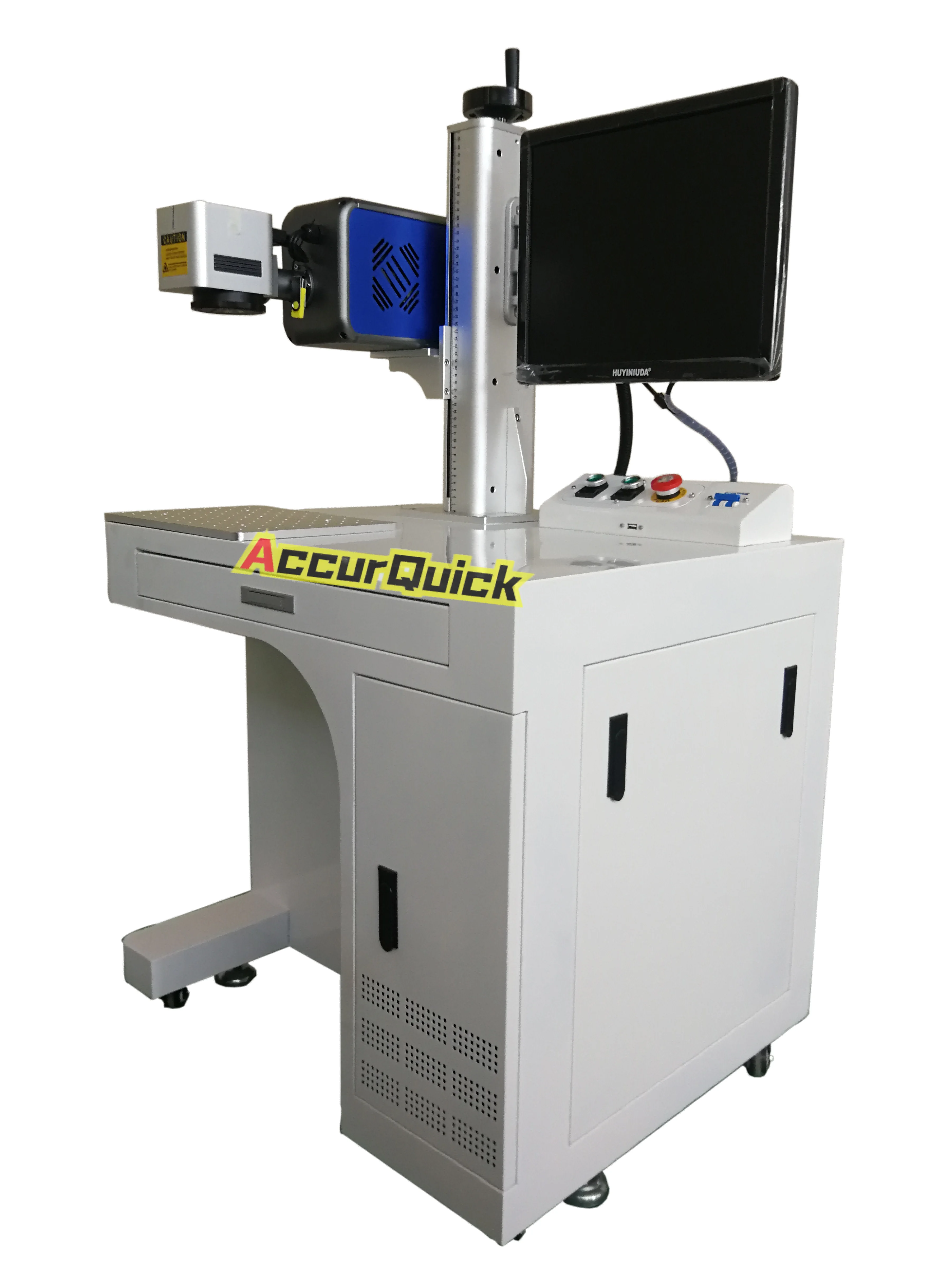 Suministro de fábrica AQ30C AcuurQuick CNC Máquina de marcado láser en cuero, caucho y plástico