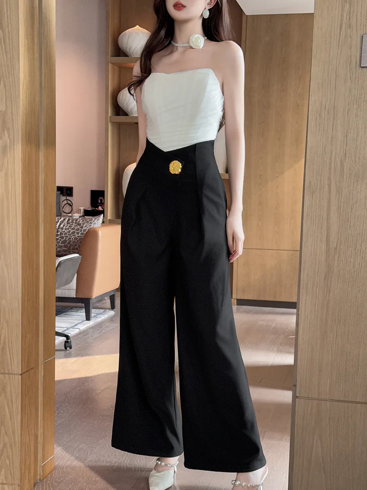 Wide Leg Pants Autumn and Winter New Women's High-Waist Slim Slim Wide-Leg Suit Pants