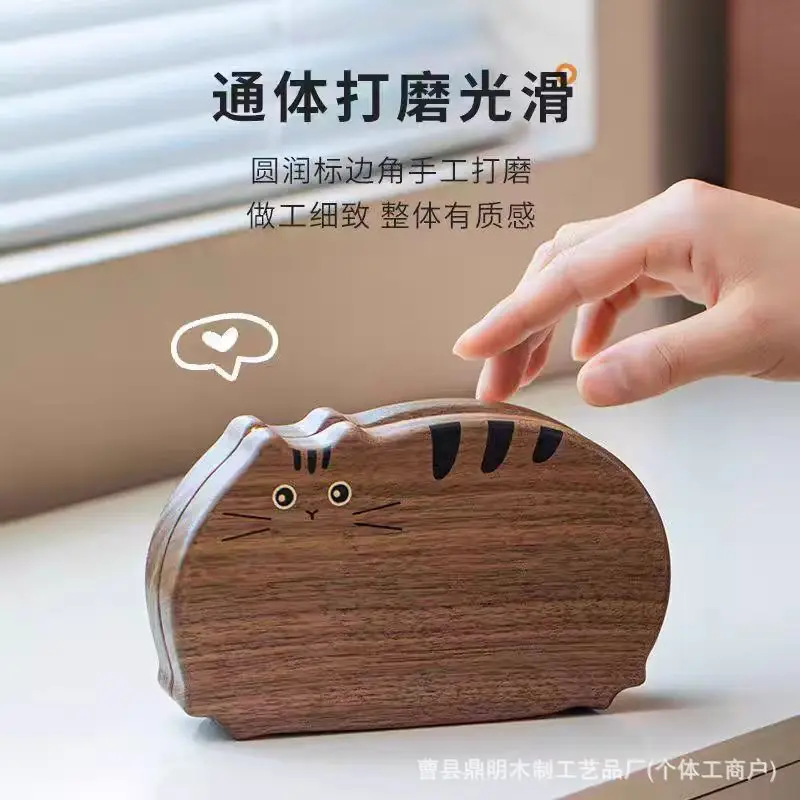 

Подходит для деревянной шкатулки для драгоценностей в форме кота, портативный маленький браслет, ожерелье, шкатулка для драгоценностей, серьги, органайзер для хранения