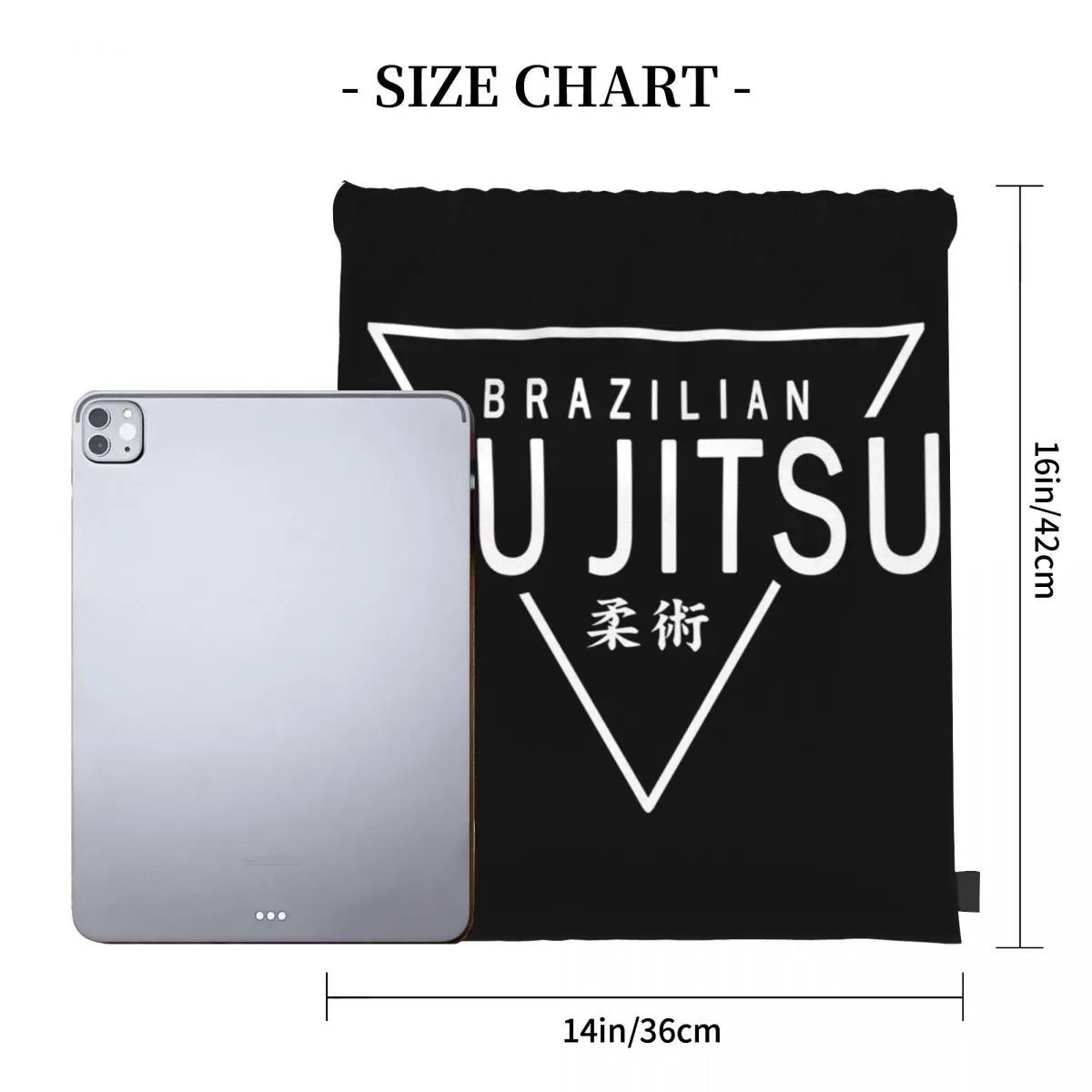 JIU JITSU - BRAZILIAN JIU JITSU Backpacks Drawstring Bags Drawstring Bundle Pocket Sports Bag Book Bags For Man Woman School