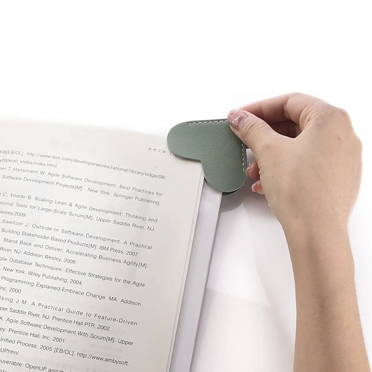 6 قطع من الإشارات المرجعية الجلدية على شكل قلب، علامات كتابية لطيفة لصفحة الزاوية للمعلمين والطلاب ومحبي قراءة الكتب، للوازم المكتبية المدرسية #5