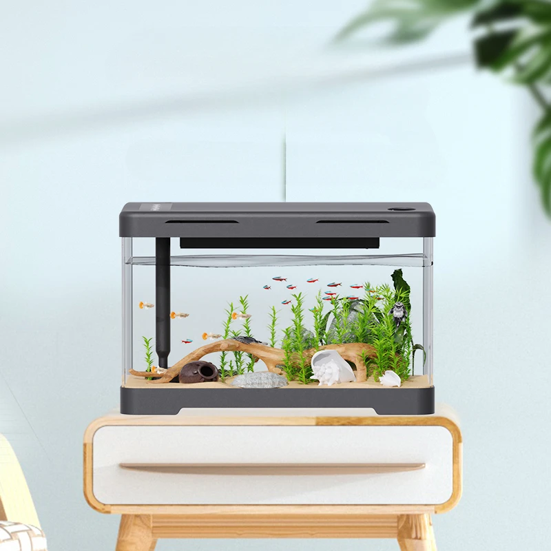 

Landscaping Box Aquariums Fish Tank Desktop Home Bowl Small Aquariums Fish Tank Living Room Pendant Peceras Pet Products QF50YG