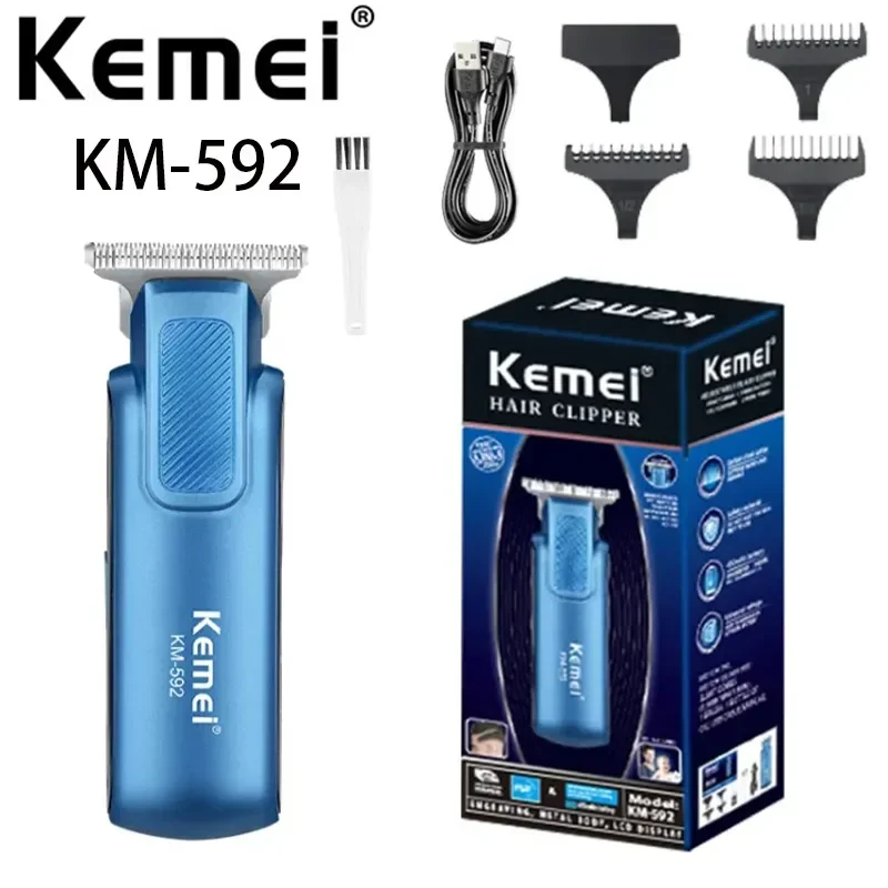 

kemei New Design Portable Mens Mini Hair Trimmer Km-592 Usb Rechargeable Professional Barber Hair Clipper hair clippers men