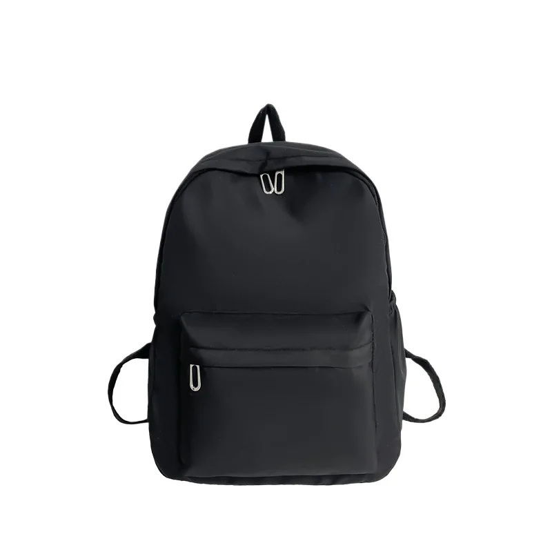 

Simple Solid Color Bookbag Nylon Female Shoulder Bags Travel Backpack For Women Lightweight Waterproof Nylon Backpack For High