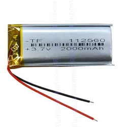 1-10PCS 102560 112560 3.7V 2000mAh Rechargeable Li-Polymer Battery For MP3 Bluetooth Speaker Headset DVR GPS PDA LED Ligts Lamps