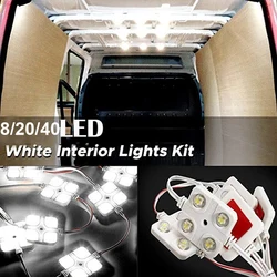 8/20/40 Kit de luces interiores LED para remolque de camiones Sprinter Ducato Transit