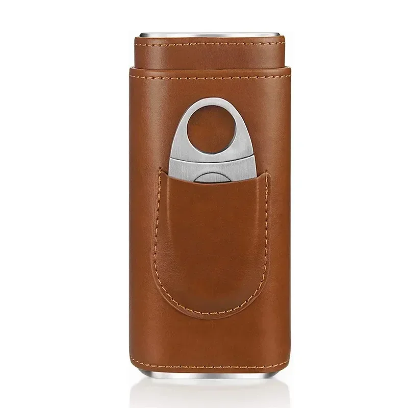 

Man-made Leather Cigar Case Cigar Holder Mini Humidor Travel Box Portable Accessory for Cigar