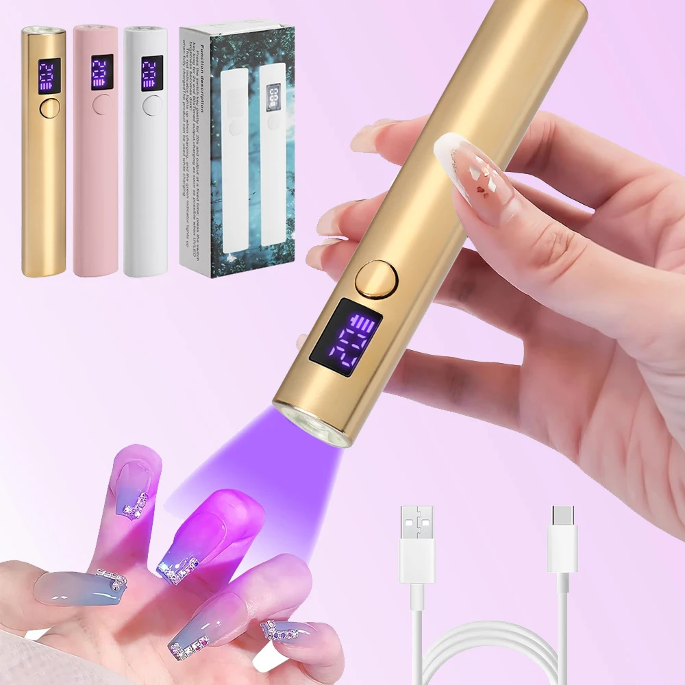 Handheld UV LED Nagel lampe Nagel trockner Nagel licht zum Aushärten aller wiederauf lad baren schnell trocknenden Maniküre Maschine Nail Art Tools