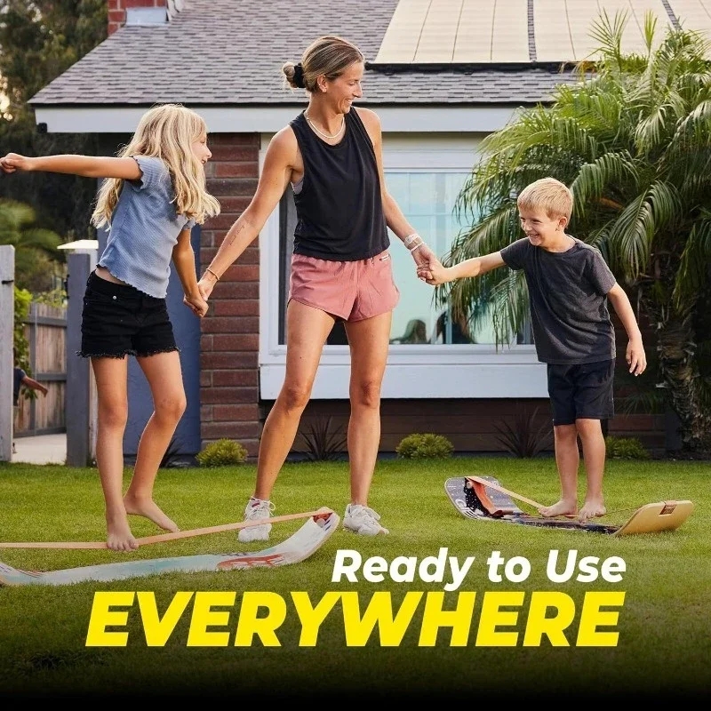 Tabla de equilibrio de madera para Yoga, entrenamiento físico, ejercicio de esquí, entrenador de estabilidad de superficie doble antideformación