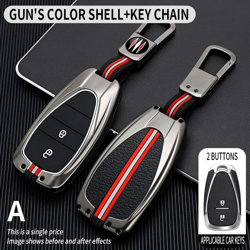 

Metal car key cover fob case shell for Chevrolet Onix Equino Cruze spark Sonic Camaro volt bolt Malibu blazer traverse 2017-2019