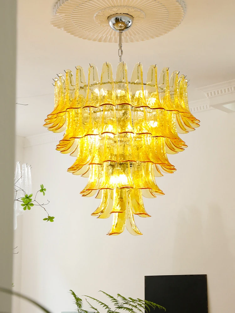 

Elevate Your Living Room With Our Stunning French Glass E14 Chandelier Gold Silver Black Hardware Dimming Function