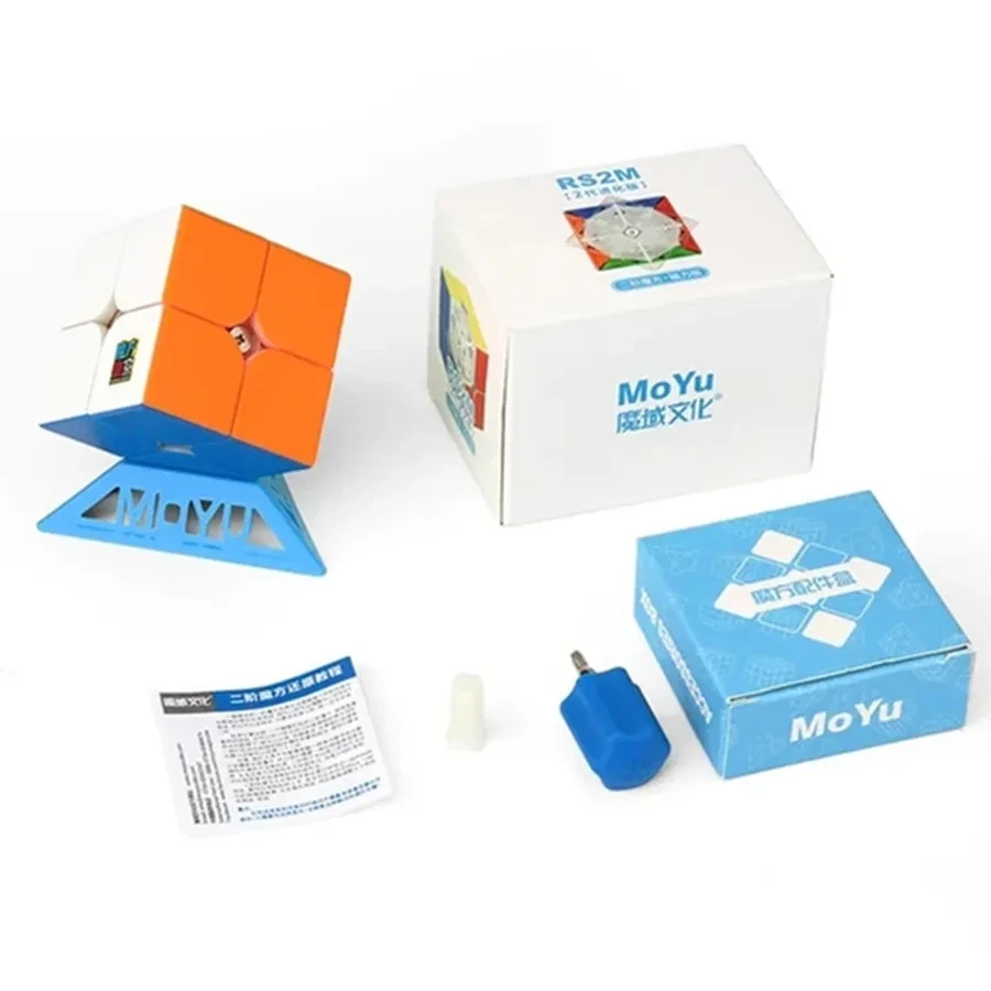 MOYU RS Magnetic Series RS3M 3X3 Magic Speed Cube RS2M 2X2 Stickerless RS4M 4x4 Cubes Toys RS Pyramid Skew Cubo Magico Puzzle