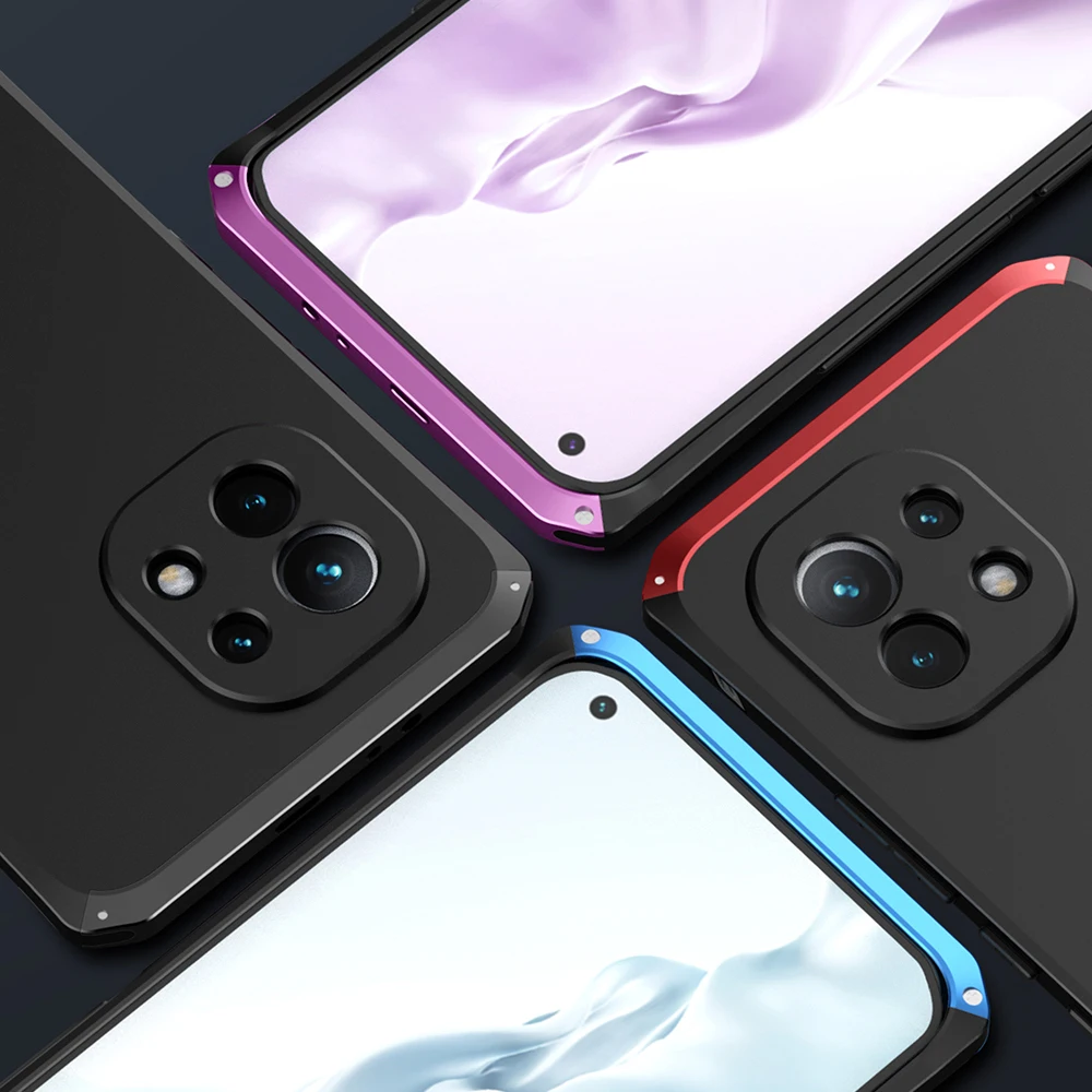 Hot Anti-fall Metal Frame PC Back For Xiaomi 11 Mi11 M11 Xiaomi11 Aluminum Alloy Bumper Case Cover