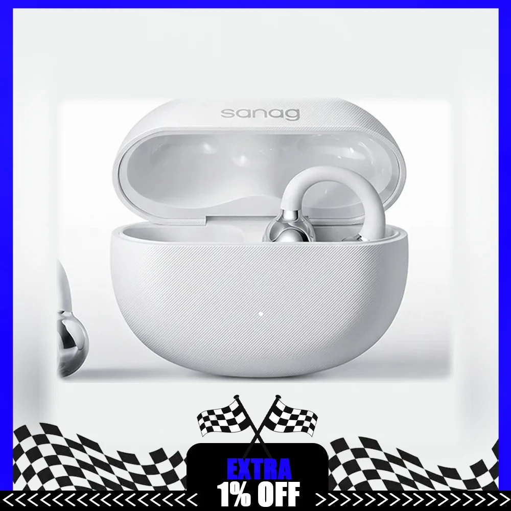 Sanag Z70S Open Ear Clip Bluetooth Earphones Air Conduction Wireless Sports Headset Comfortable Fit Long Battery Life