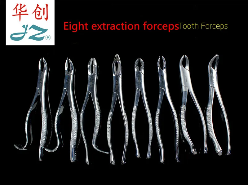 JZ Medical oral cavity Dental dentistry surgical instrument adult Maxilla Lower jaw extraction teeth forceps 304 Stainless steel