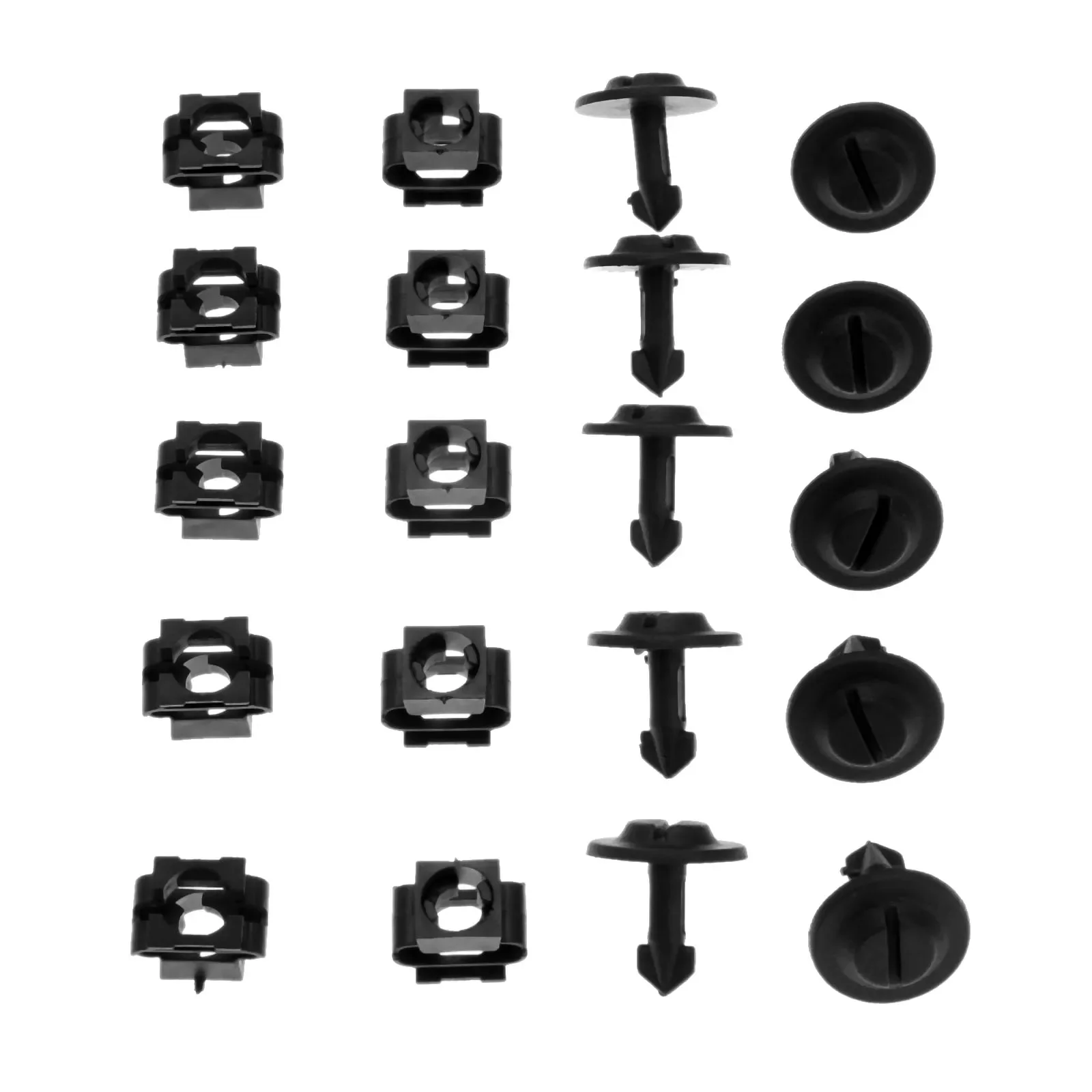 10sets Black Plastic Clips Fastener Under Engine Cover Undertray Fitting Clip Set for Audi A4 A6 Automobile Accessories Tool