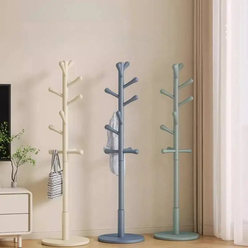 

Cream Standing Coat Rack Space Saving Open Modern Floor Display Designer Trendy Racks Creative Nordic Perchero Salon Furniture