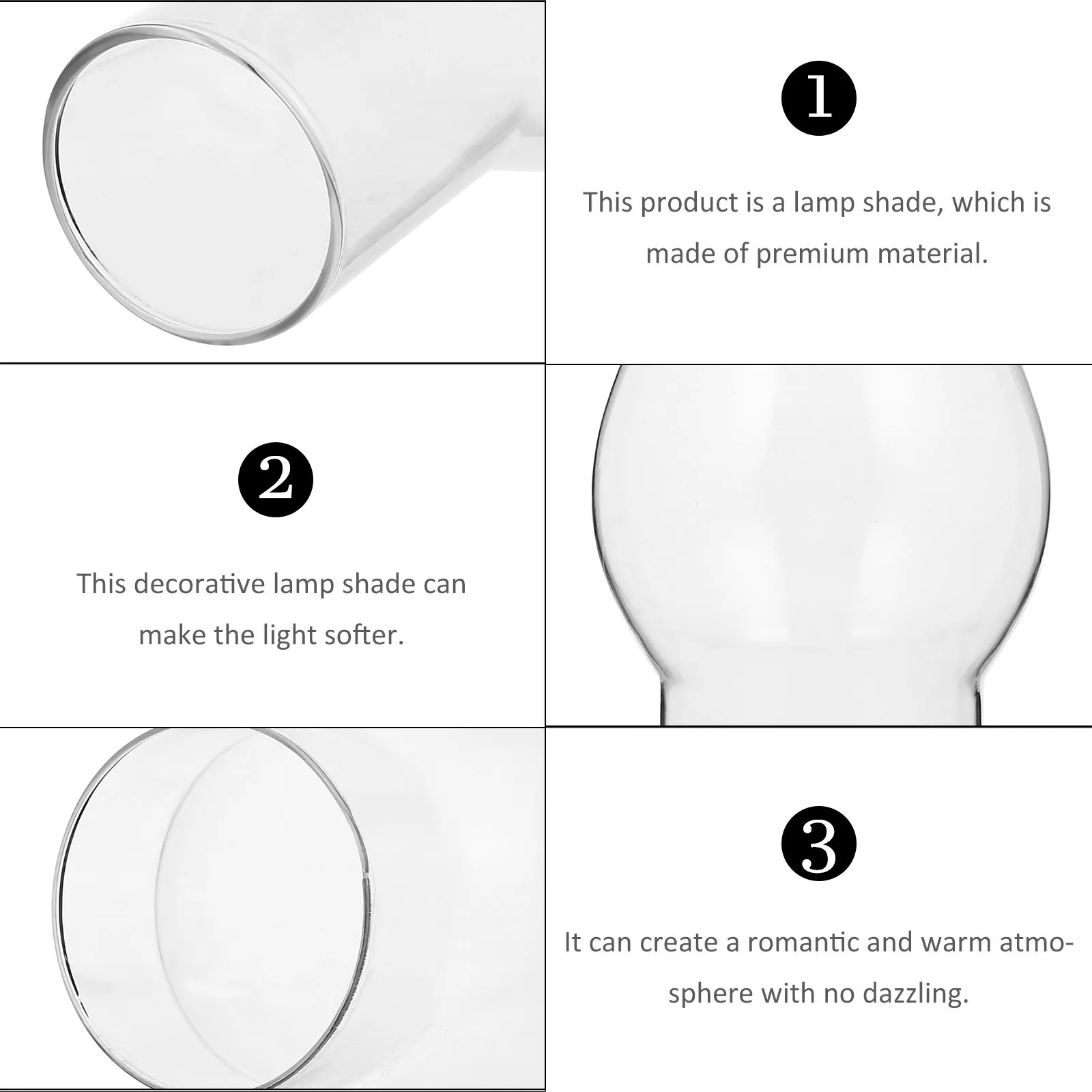 Glass Lamp Chimney Clear Vintage Lampshade for Home Dormitory Store Hotel Windproof Oil Lamp Replacement
