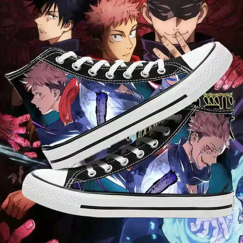 Jujutsu Kaisen Gojo Satoru Canvas Fashion Shoes Casual uomo donna massaggiini studente Anime Plus Size 35-44