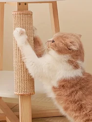 Natural Sisal Cat Scratcher Mat Cat Scratch Mats Horizontal Cat Floor Scratching Pad Rug Protect Couch and Carpets