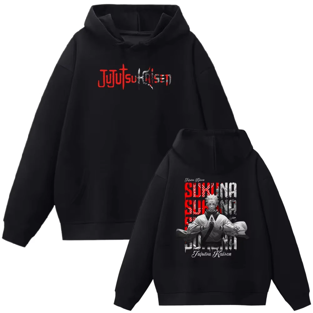 

Harajuku Jujutsu Kaisen Ryomen Sukuna Printed Hoodie Men Women Long Sleeve Fleece Loose Streetwear Comfortable Hooded Sweatshirt