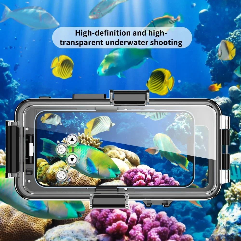 30M 98FT Universal Professional Diving Phone Case For iPhone 11 12 13 14 Pro Max XR X XS Max 8 Depth Underwater Waterproof Cover