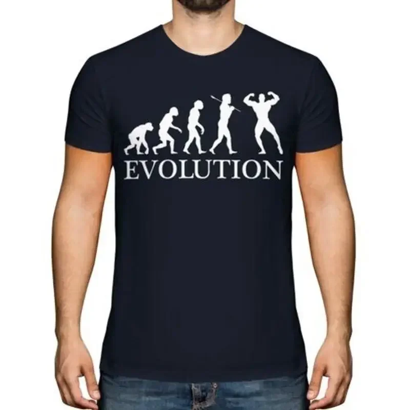 BODYBUILDER EVOLUTION OF MAN MENS T-SHIRT TEE TOP GIFT BODYBUILDING