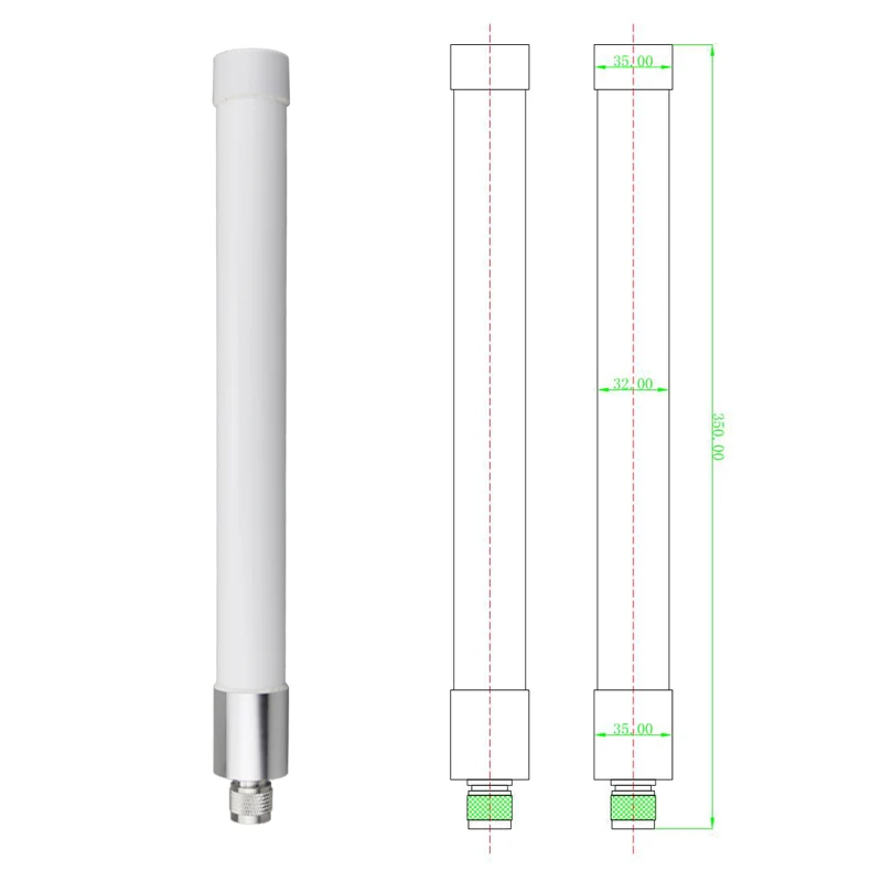 2G 3G 4G 5G LTE antenna 600-960MHz/1710-6000MHz All-band modem router antenna Omnidirectional high-gain N-head fiberglass antenn