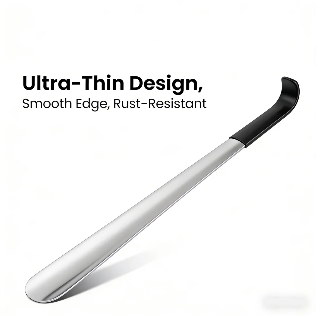 

Длинная ложка для обуви из нержавеющей стали 41 см, не требует изгиба. ширина 4 см, прочные, удобные для легкого надевания обуви